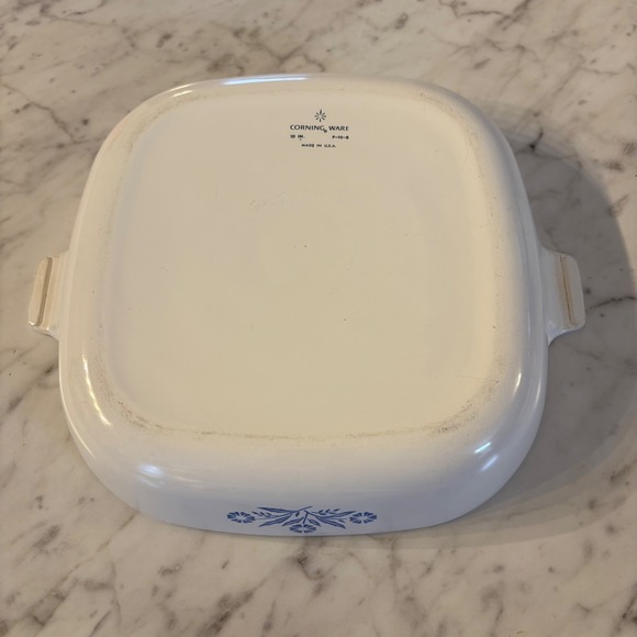 Corning Ware P10B 10 inch Square Casserole Dish Blue Cornflower Made in USA - Picture 3 of 4